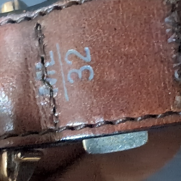 Brighton Men's Brown Braided Leather Belt with Silver Buckle, Size 32 M/L. - Picture 8 of 10